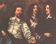 William Dobson The Artist, Sir Charles Cotterell and Balthasar Gerbier Germany oil painting reproduction